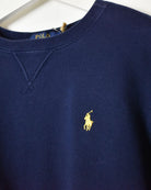 Navy Polo Ralph Lauren Sweatshirt - Small