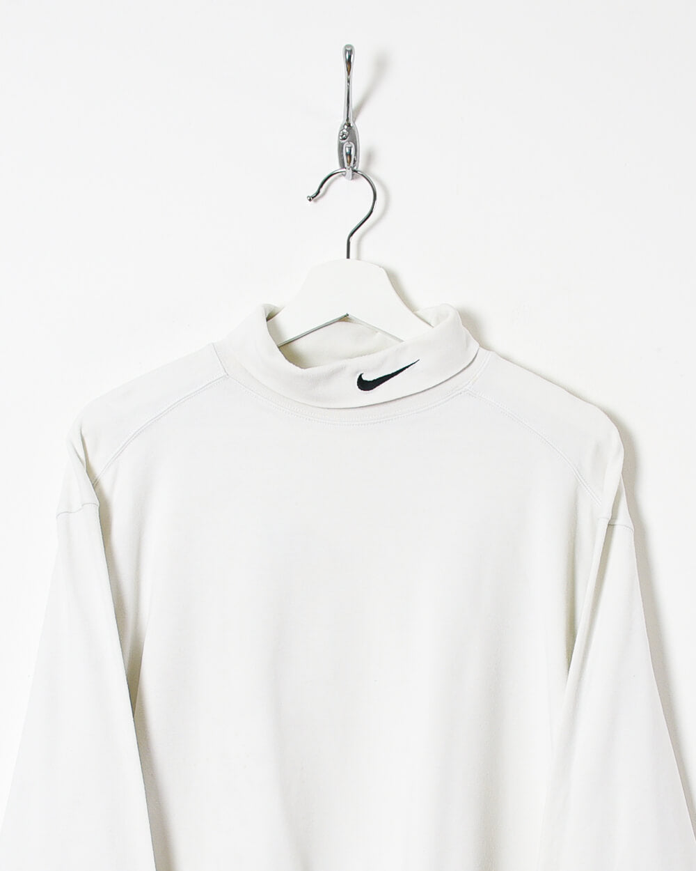 White Nike Turtle Neck Sweatshirt - Medium