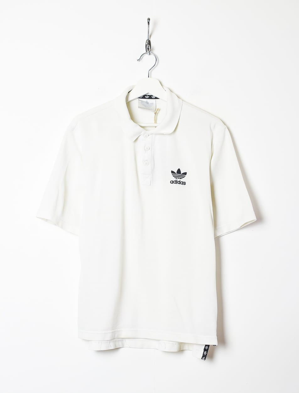 White Adidas Polo Shirt - X-Small