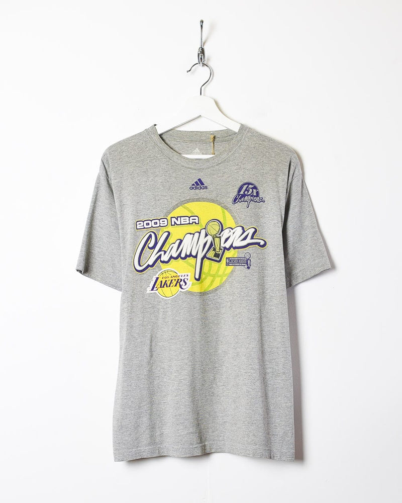 Los Angeles Lakers Adidas Logo White T Shirt