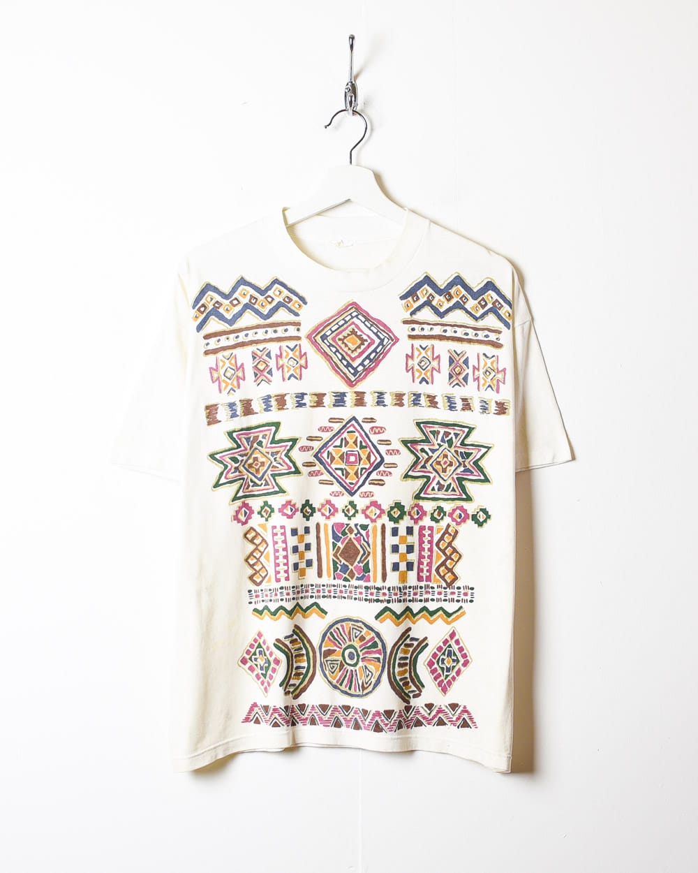 Neutral Aztec Pattern Single Stitch T-Shirt - Small
