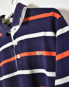 Navy Lacoste Long Sleeved Polo Shirt - Medium