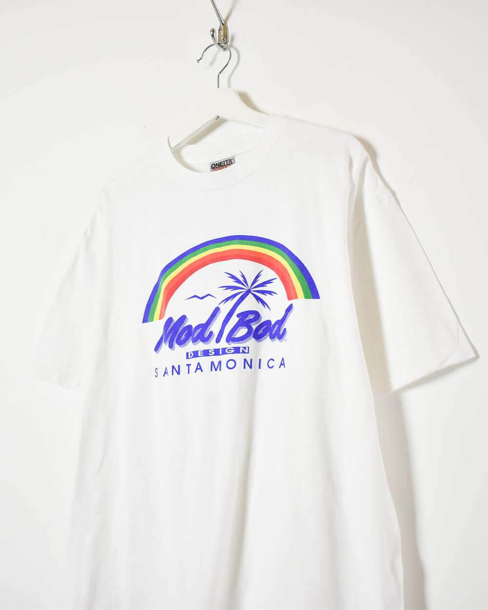 White Mod Bod Santa Monica T-Shirt - X-Large