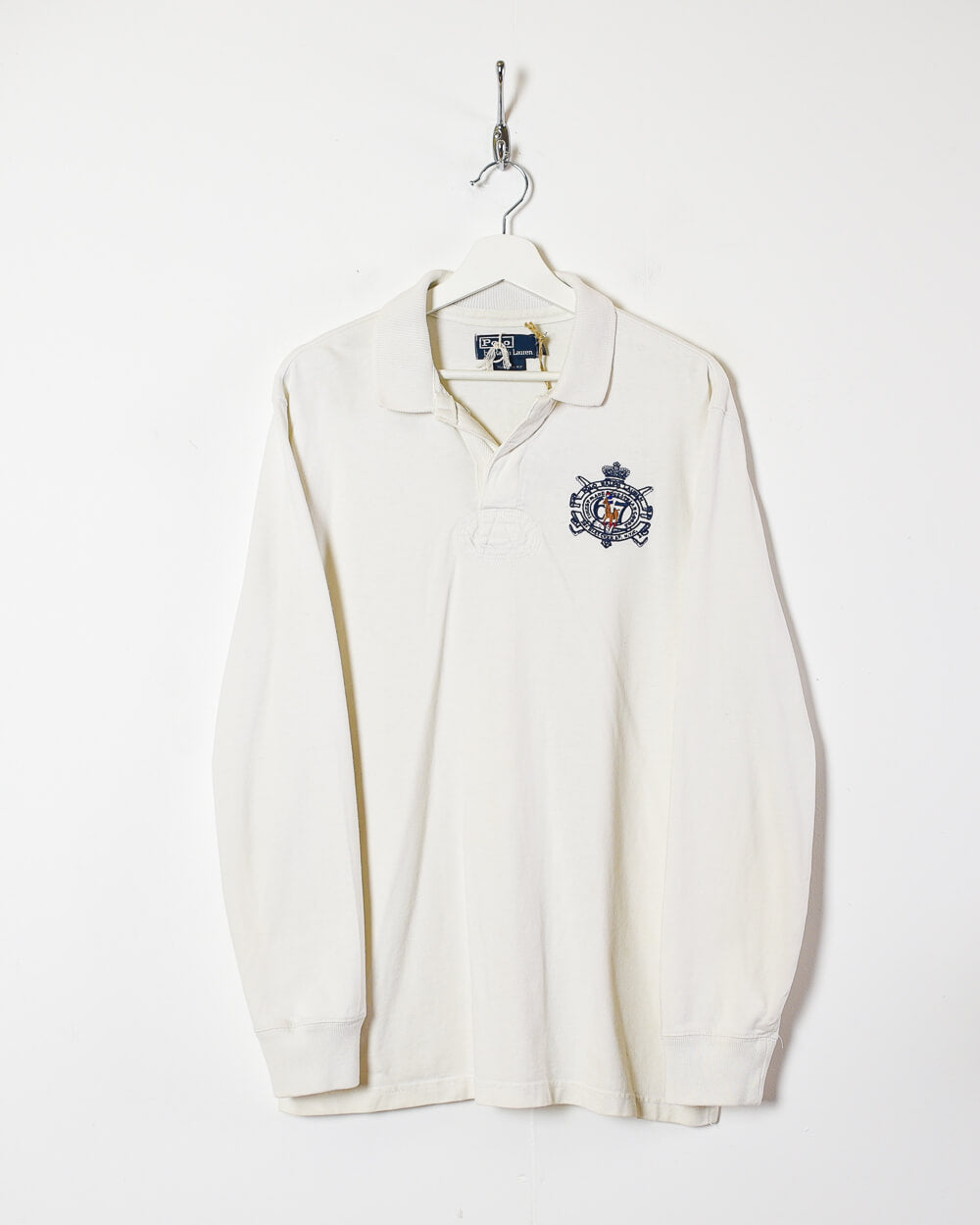 White Ralph Lauren Polo Rugby Shirt - Large
