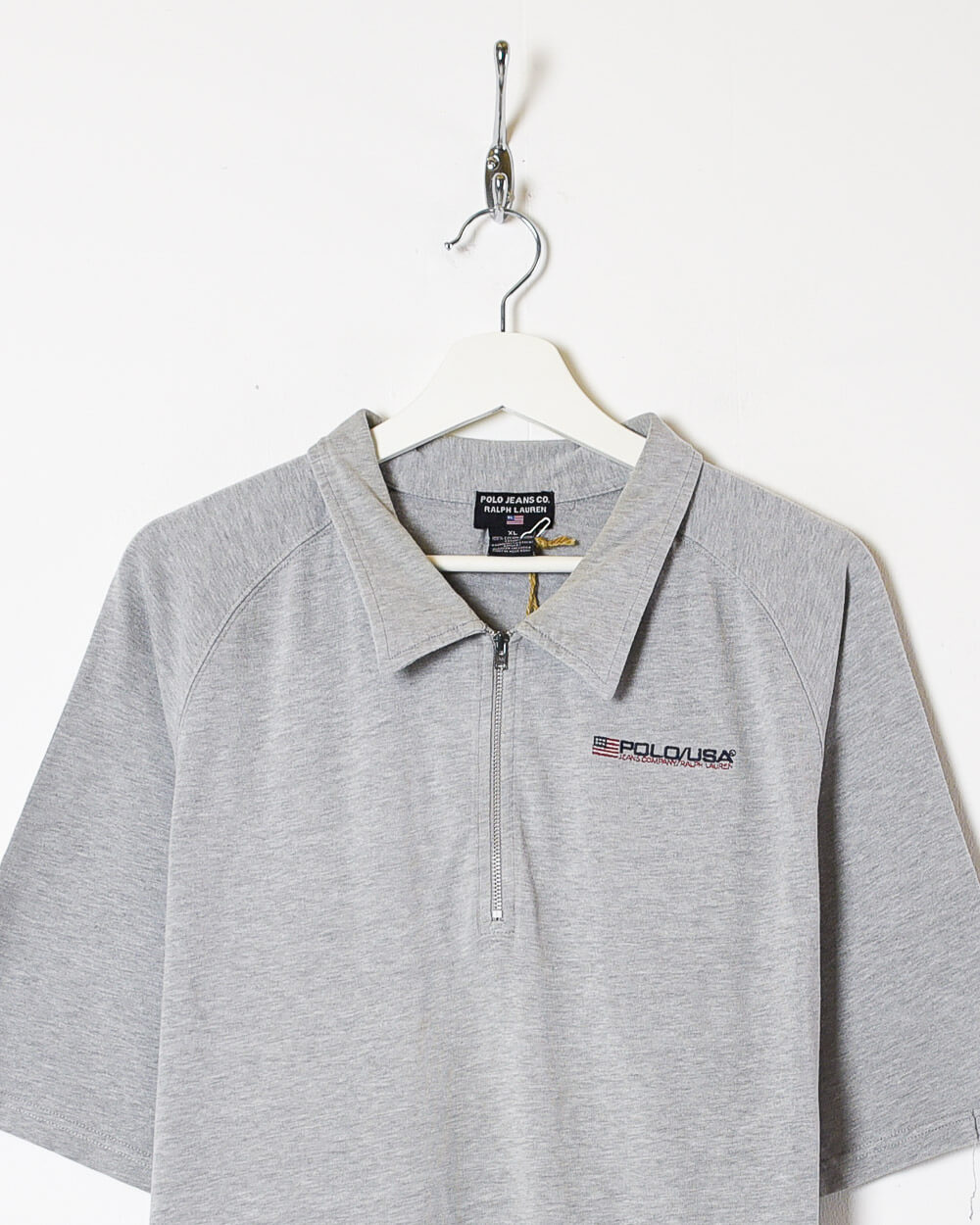 Stone Ralph Lauren 1/4 Zip Polo Shirt - XX-Large
