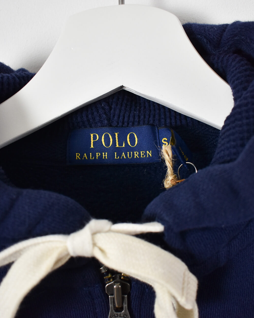 Navy Ralph Lauren Zip-Through Hoodie - Small