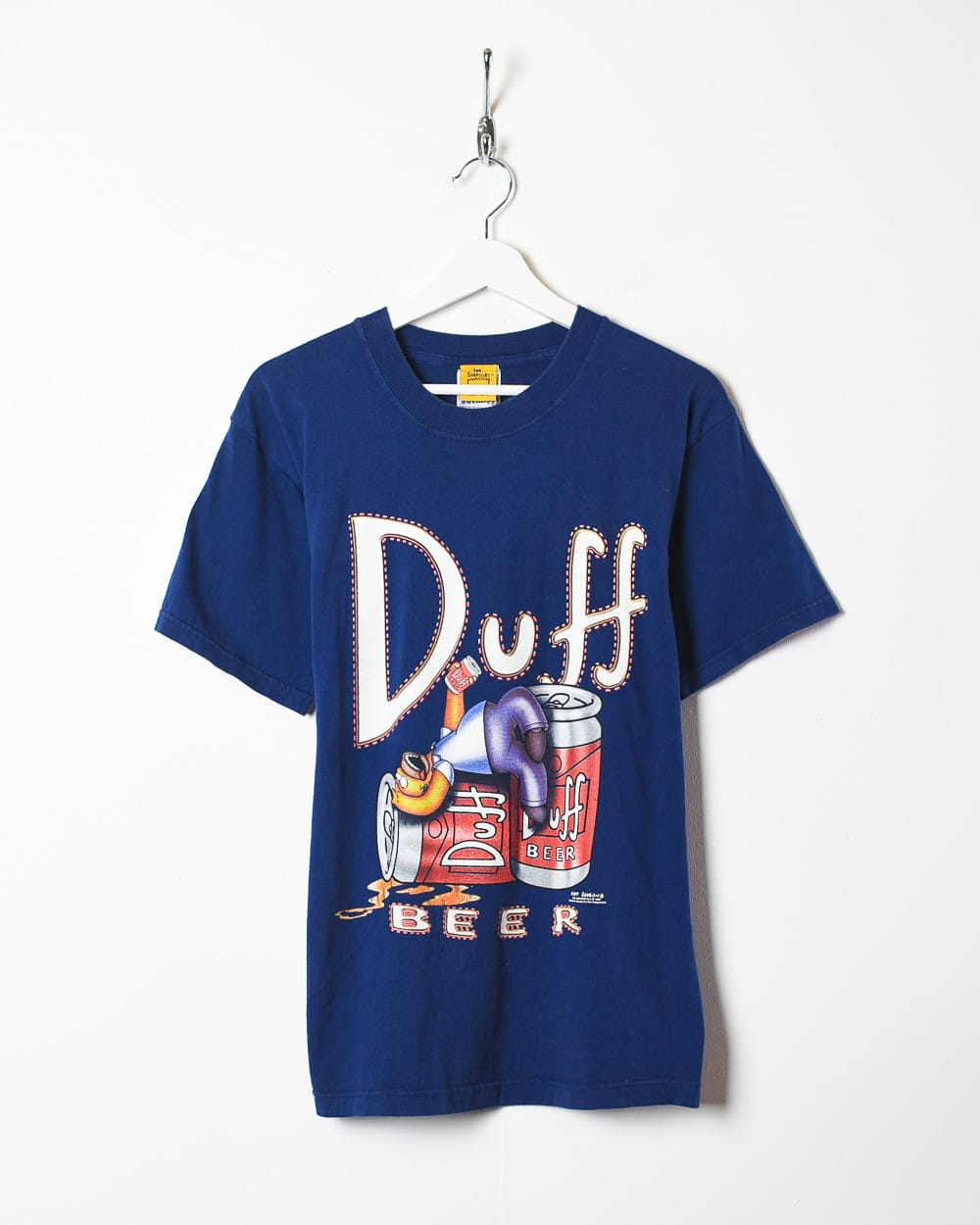 Navy The Simpsons Duff Beer Graphic T-Shirt - Small