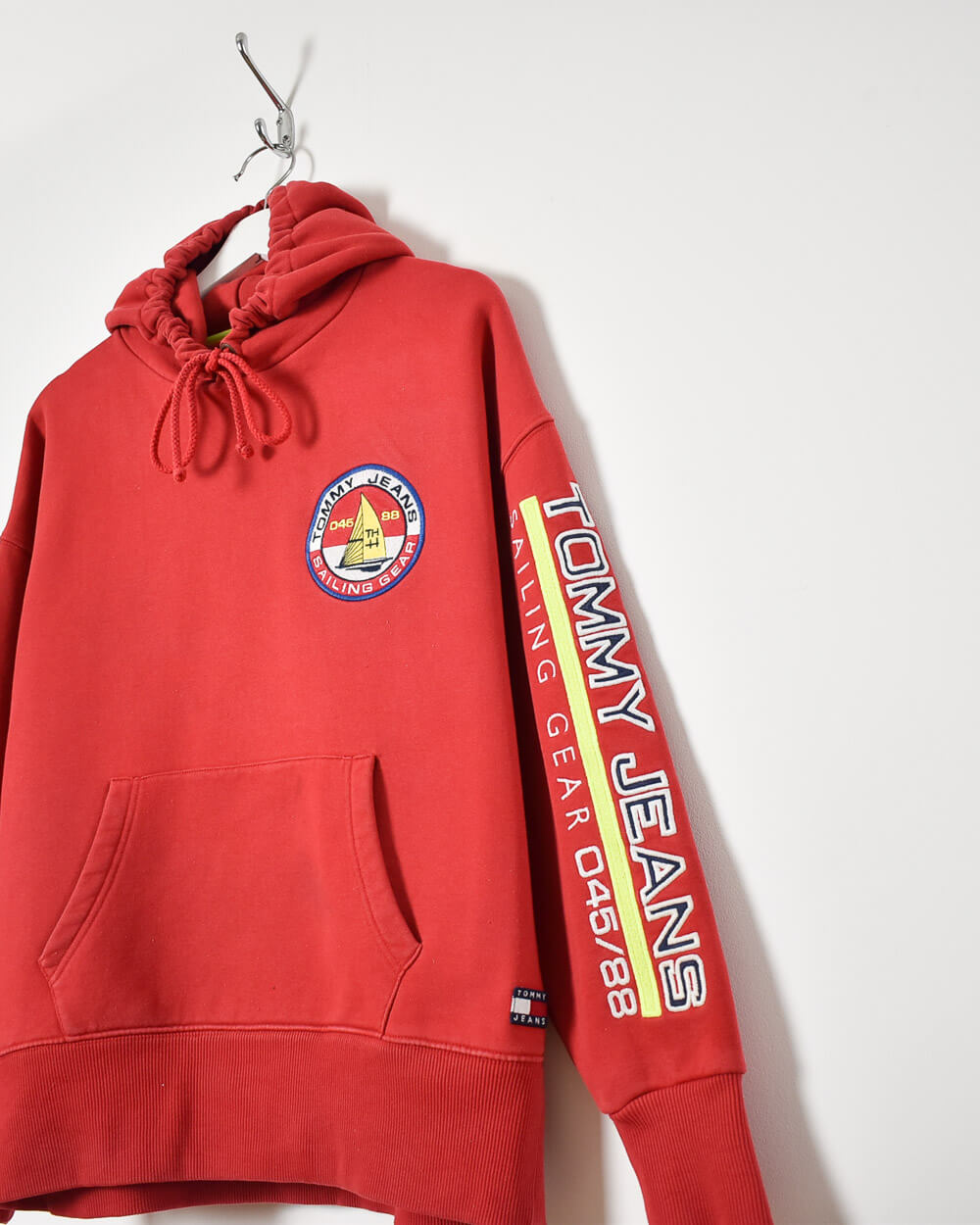 Red Tommy Jeans Sailing Gear Hoodie - Medium