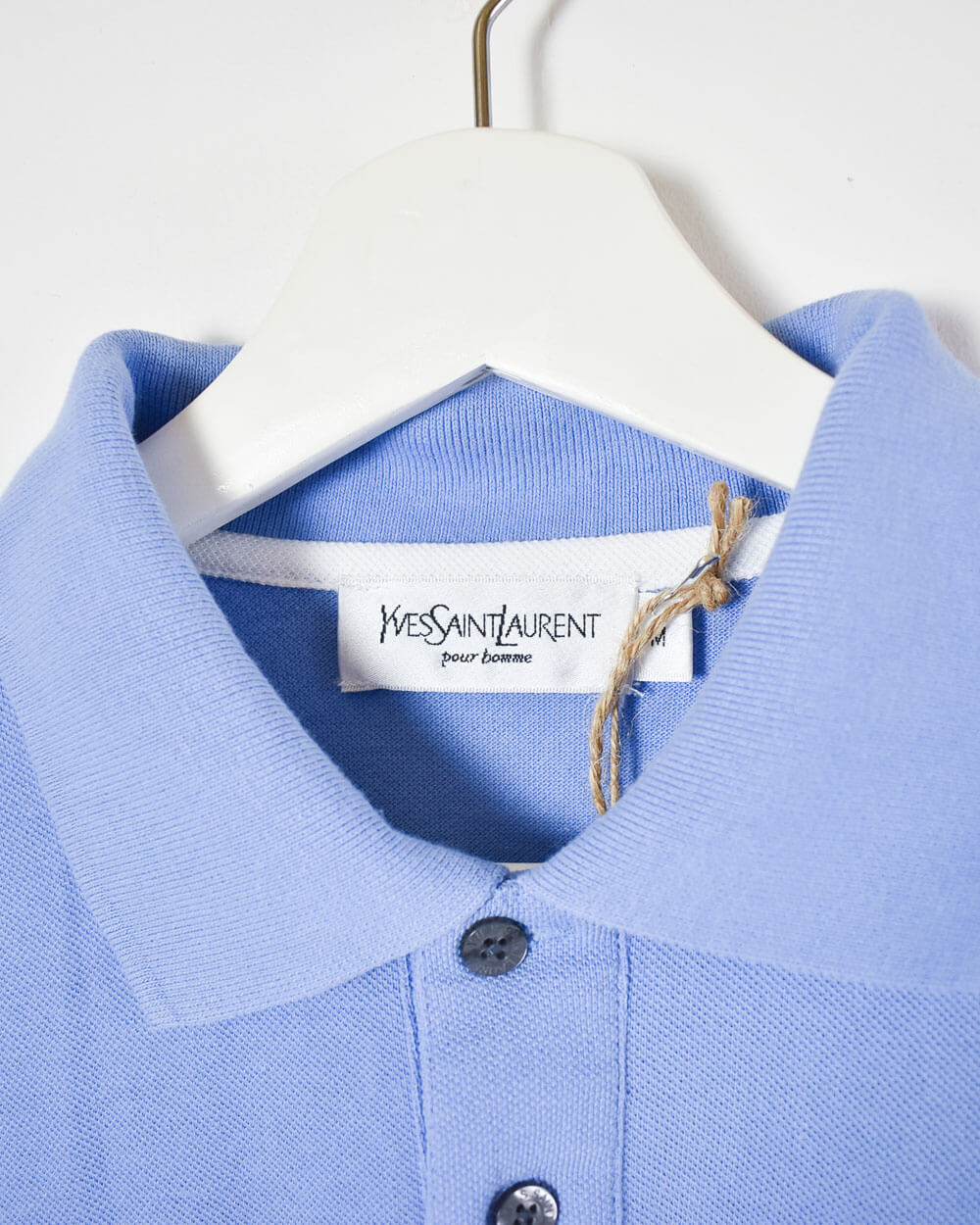 Blue Yves Saint Laurent Polo Shirt - Medium