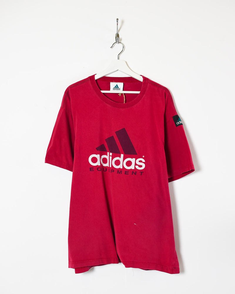 radius Optø, optø, frost tø Kejser Vintage 90s Cotton Red Adidas Equipment T-Shirt - XX-Large– Domno Vintage