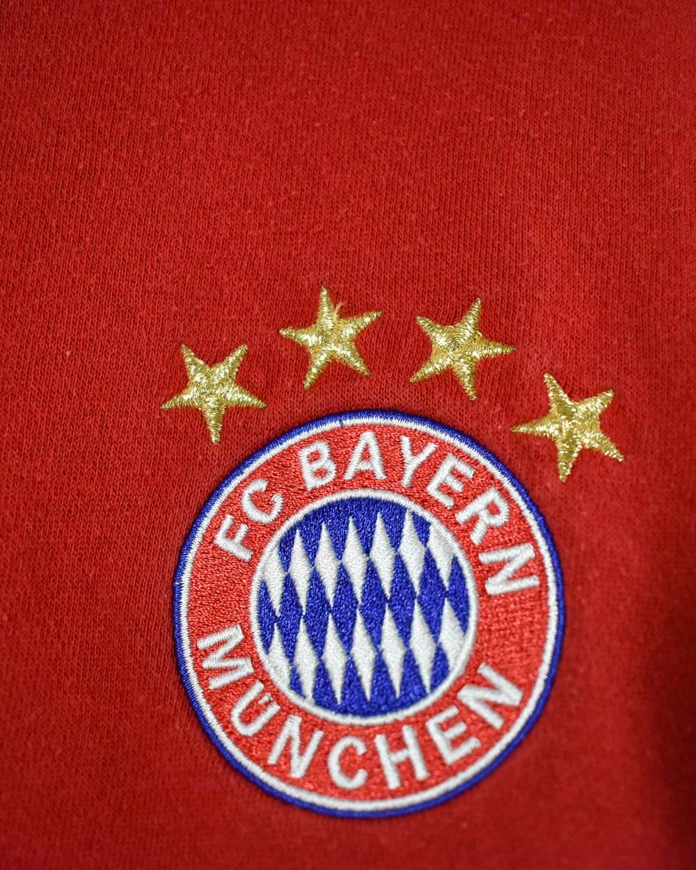 Red Adidas FC Bayern Munich Zip-Through Hoodie - X-Large
