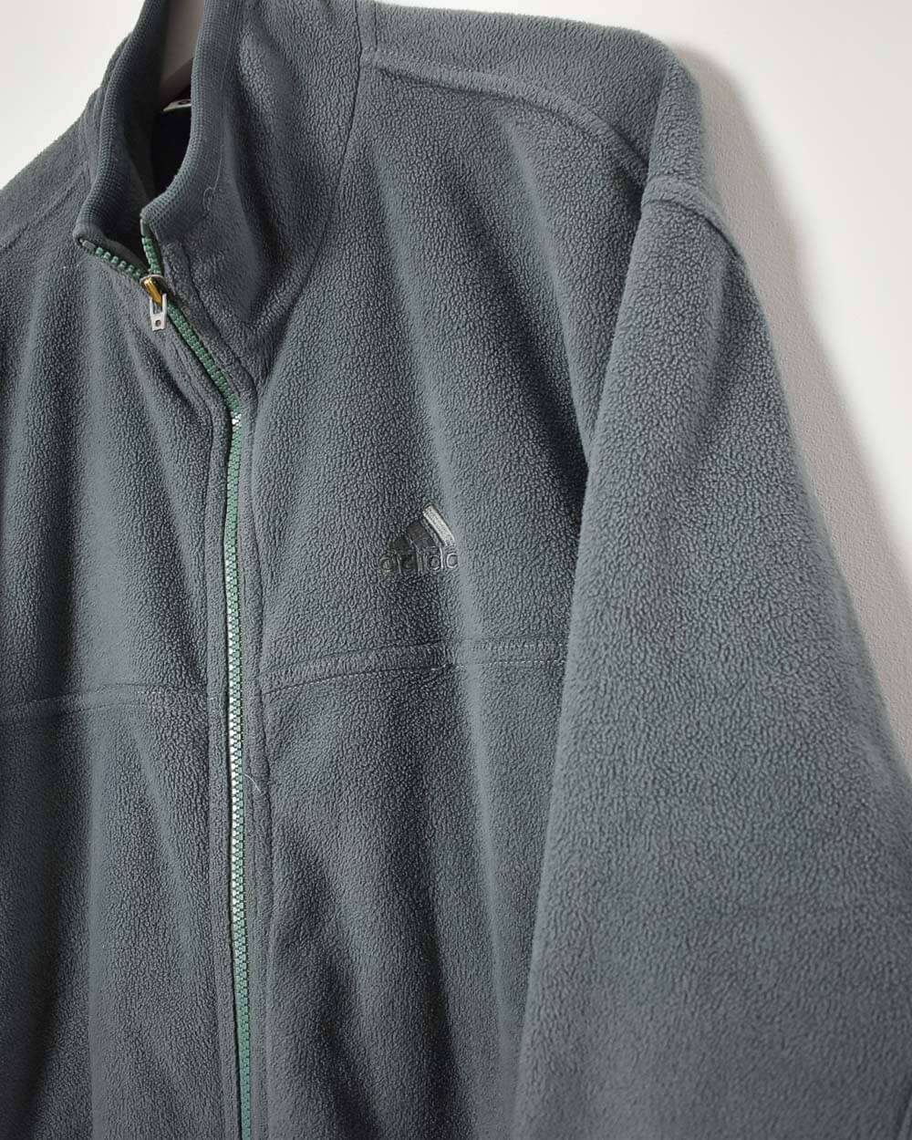 Grey Adidas Zip-Through Fleece - X-Large