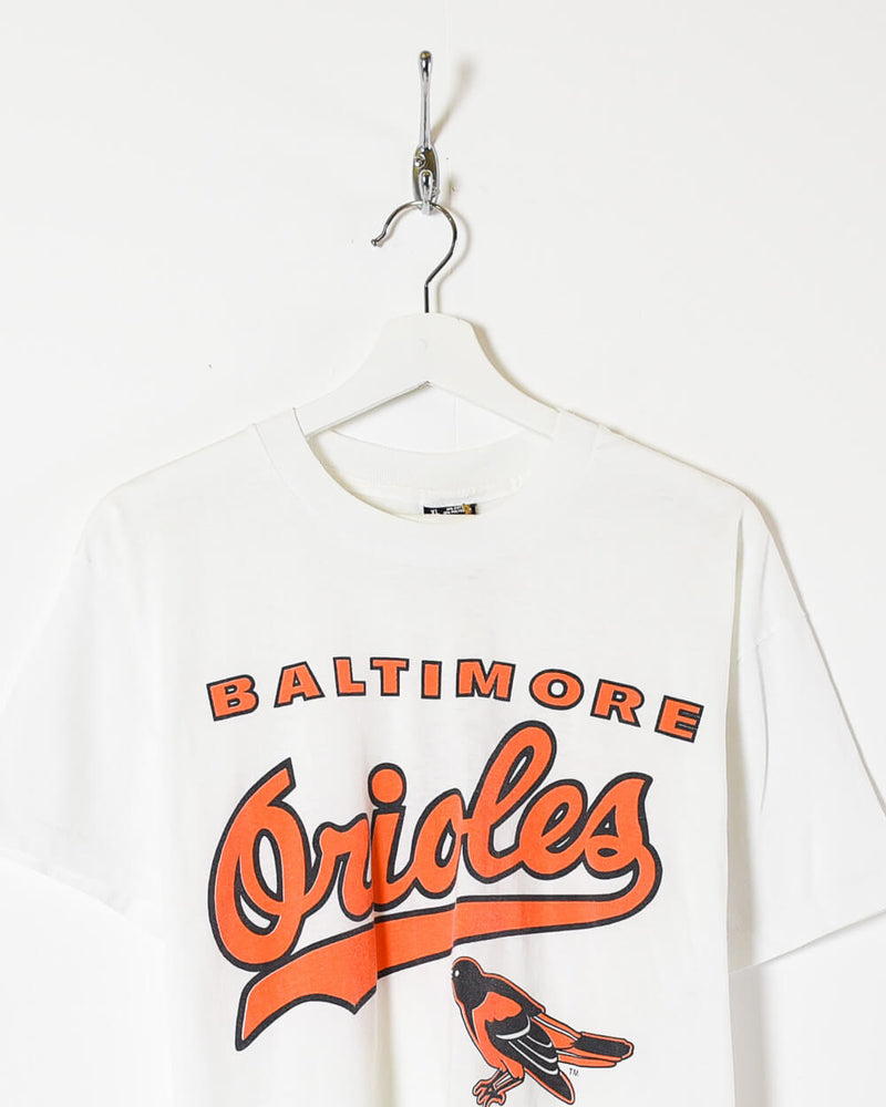 Vintage 90s Cotton White Best Fruit of the Loom Baltimore Orioles T-Shirt -  Medium– Domno Vintage