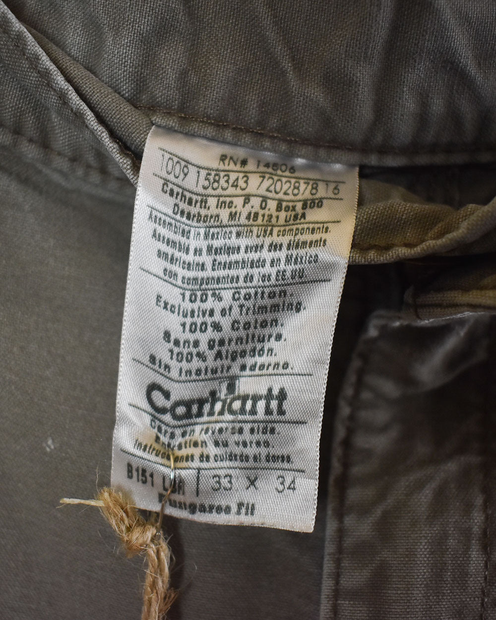 Khaki Carhartt Carpenter Jeans - W32 L32