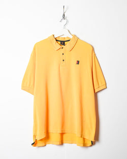 Yellow Nike Challenge Court Polo Shirt - Large