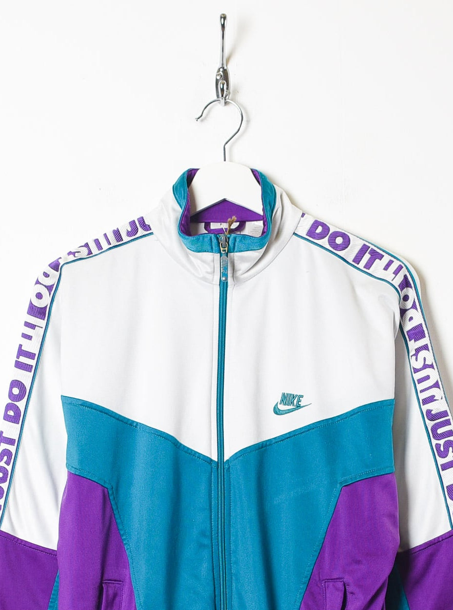 White Nike Just Do It Tracksuit Top - Small