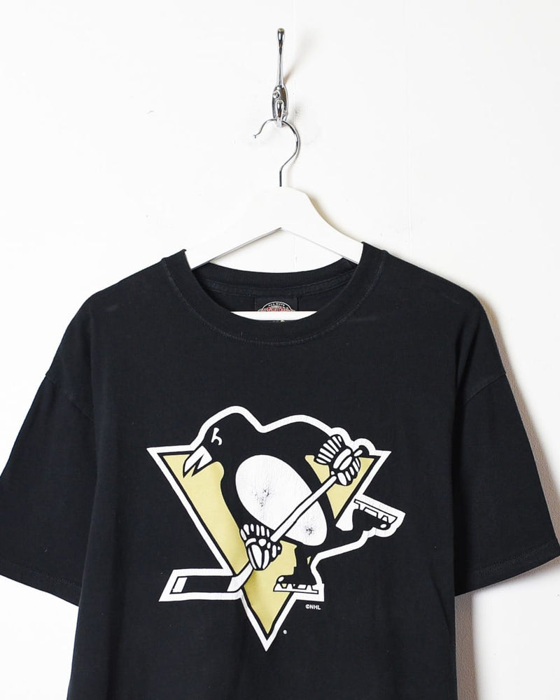Vintage 00s Black Old Time Hockey NHL Pittsburgh Penguins T-Shirt