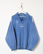 Blue Adidas Drill Pullover Jacket - Large