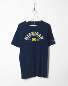 Navy Champion Michigan Wolverines T-Shirt - Large