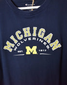 Navy Champion Michigan Wolverines T-Shirt - Large