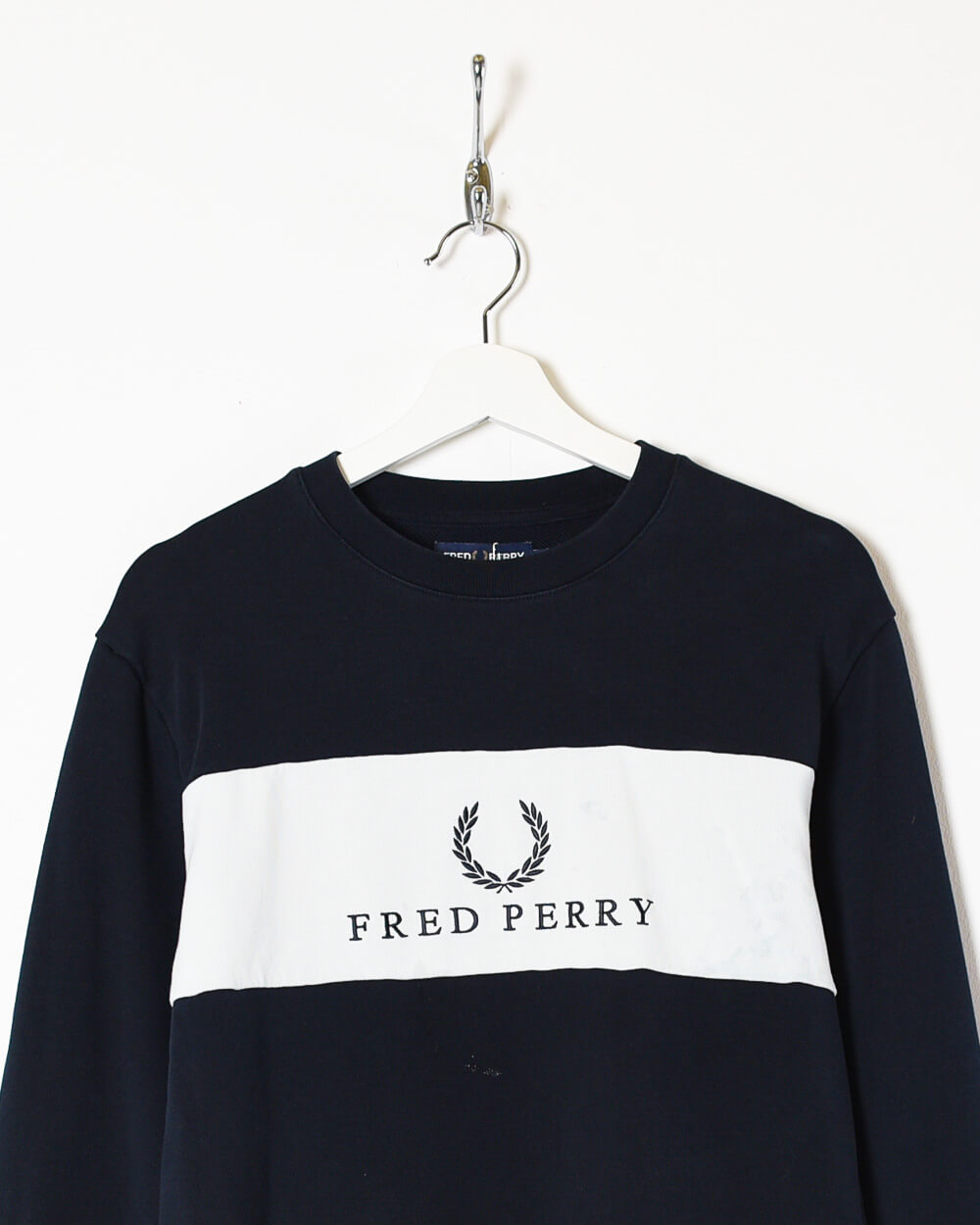 Navy Fred Perry Sweatshirt - Medium