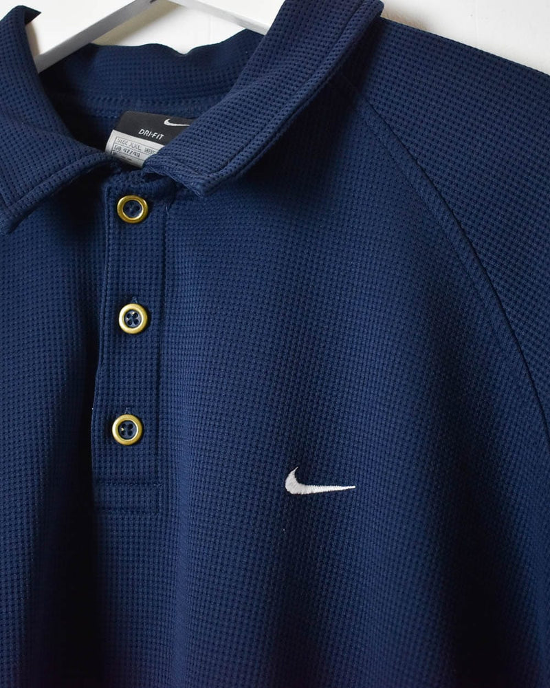 Navy Nike Dri-Fit Challenge Court Polo Shirt - X-Large