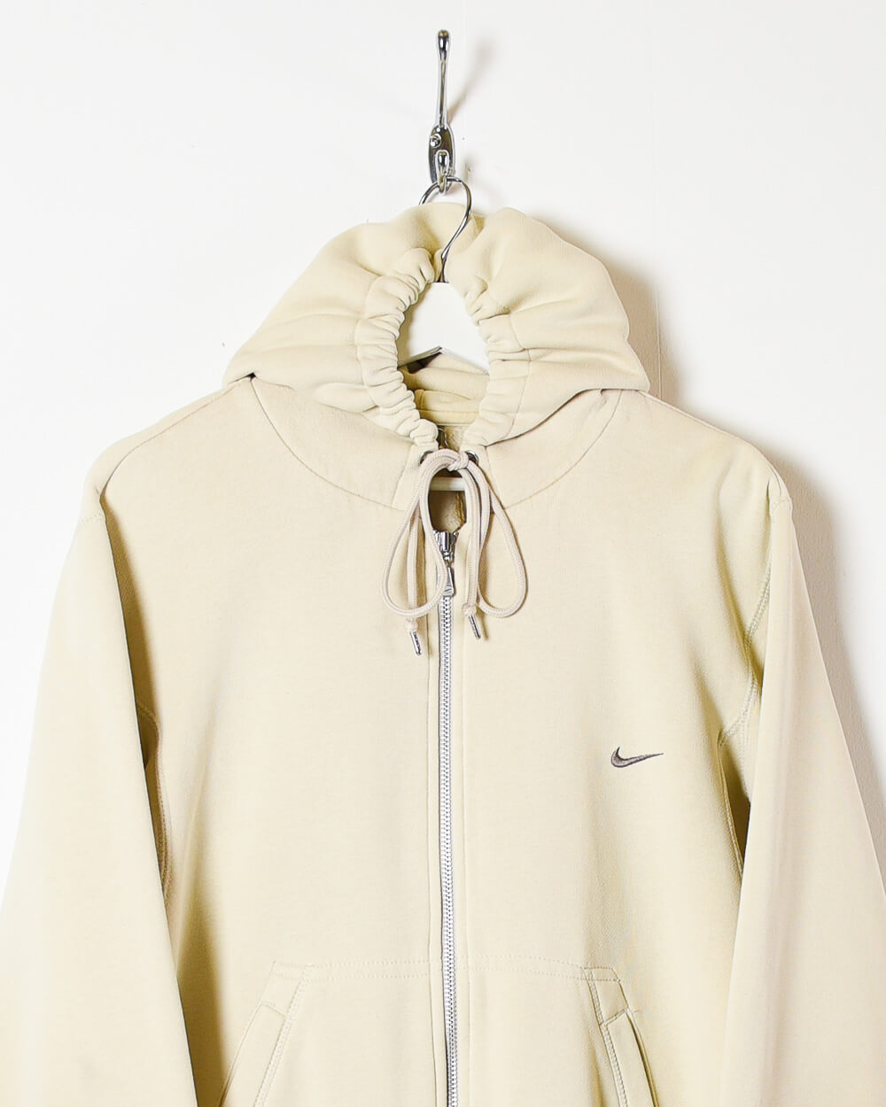 Neutral Nike Zip-Through Hoodie - Medium