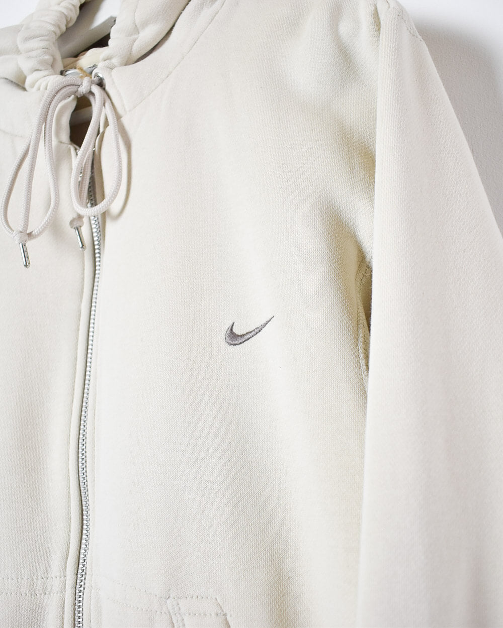 Neutral Nike Zip-Through Hoodie - Medium