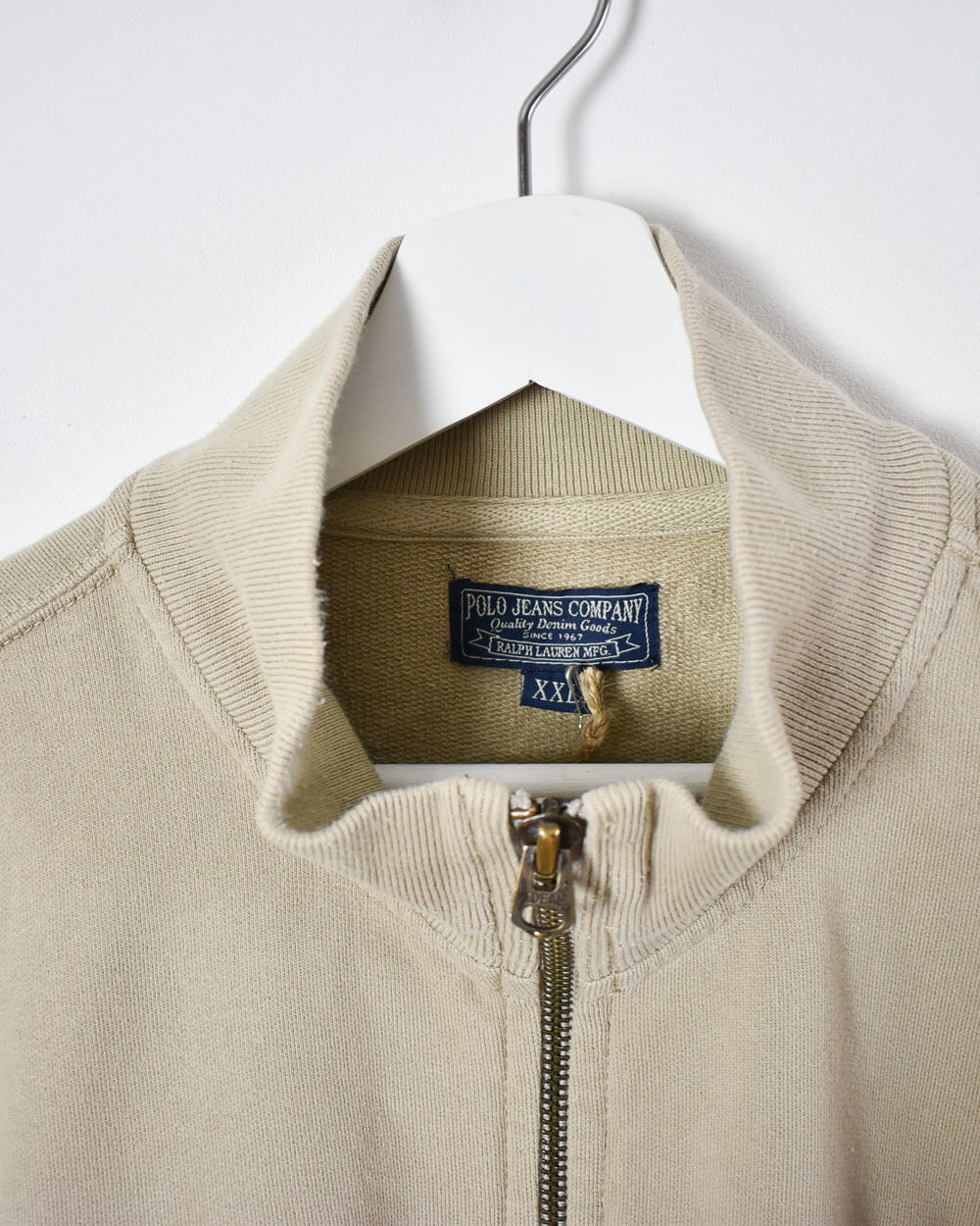 Neutral Ralph Lauren Polo Jeans Company Zip-Through Sweatshirt - X-Large