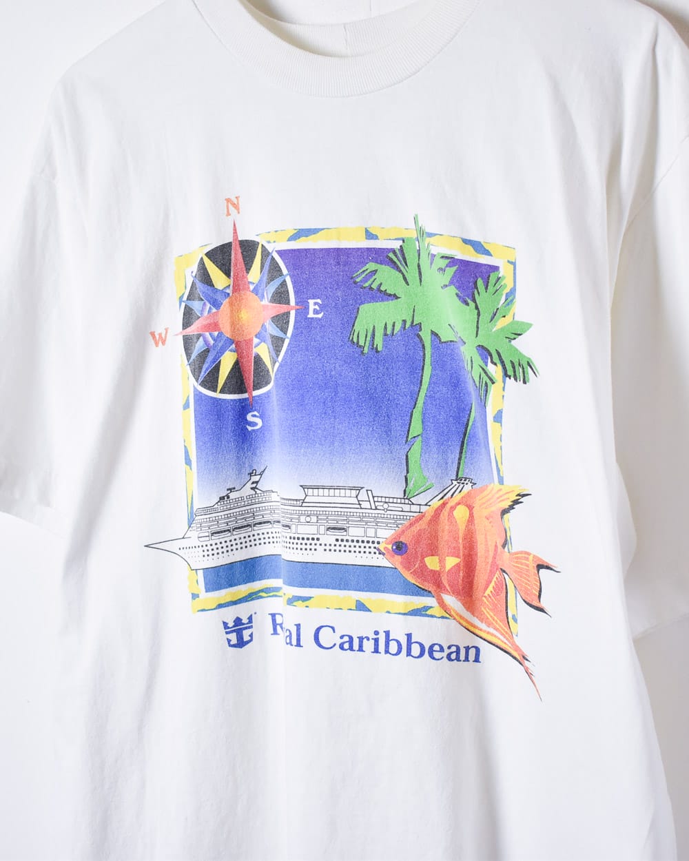White Royal Caribbean Cruises Single Stitch T-Shirt - XX-Large