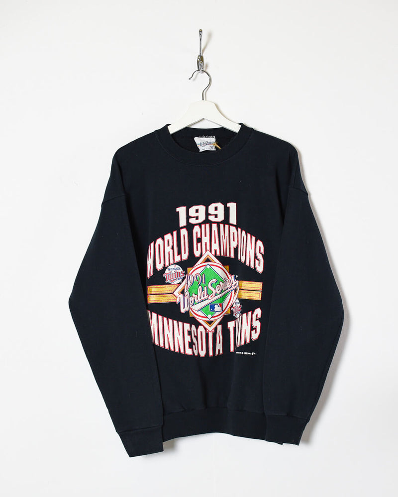 Black 1991 MLB World Champions Minnesota Twins Sweatshirt - Medium