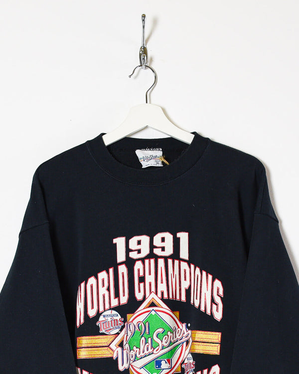 Black 1991 MLB World Champions Minnesota Twins Sweatshirt - Medium