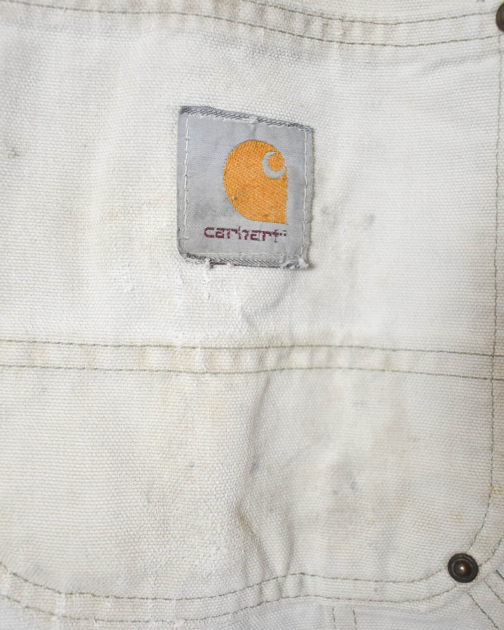 Neutral Carhartt Distressed Double Knee Carpenter Jeans - W32 L34