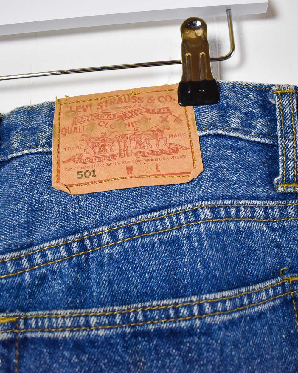 Blue Levi's USA 501 Jeans - W32 L28