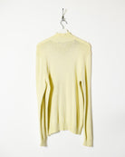 Yellow Ralph Lauren 1/4 Zip Knitted Sweatshirt - Small