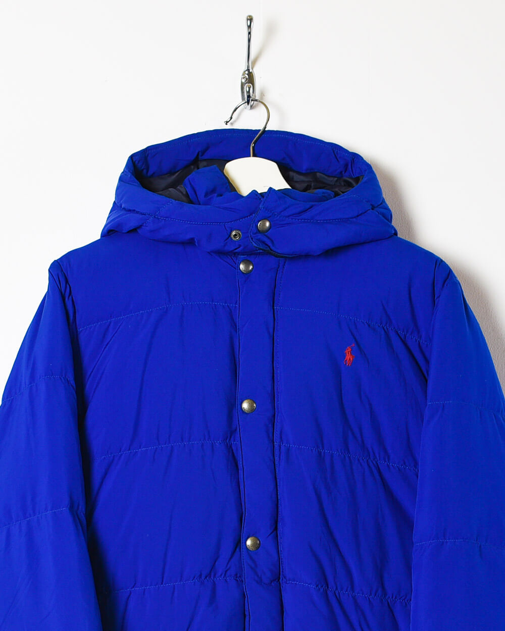 Blue Ralph Lauren Women's Hooded Down Puffer Jacket - X-Large