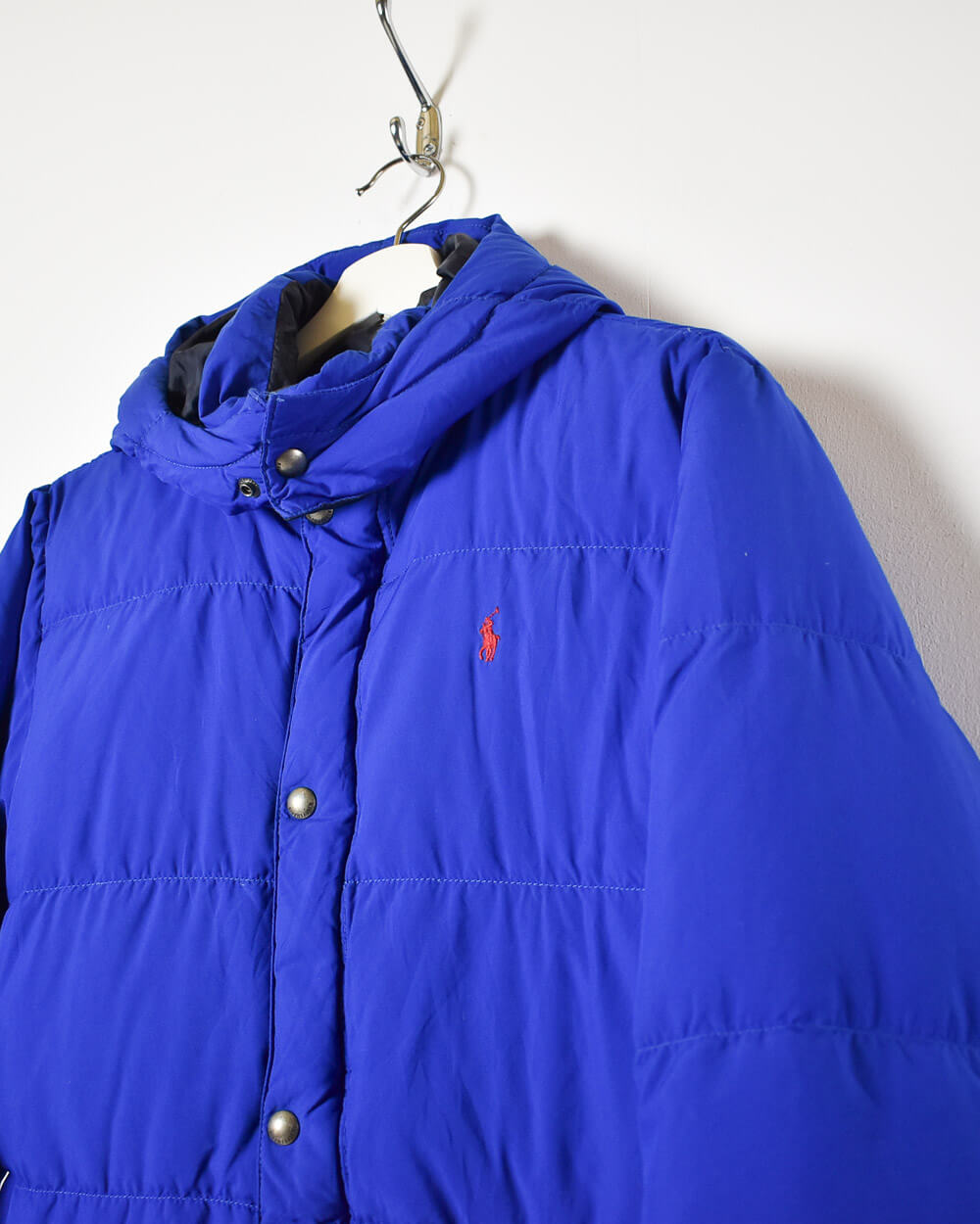 Blue Ralph Lauren Women's Hooded Down Puffer Jacket - X-Large