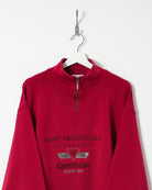 Maroon Reebok Sports Traditionals The Authentic Trade Mark 1/4 Zip Sweatshirt - Medium