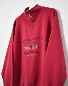 Maroon Reebok Sports Traditionals The Authentic Trade Mark 1/4 Zip Sweatshirt - Medium