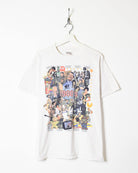 White Tultex 1980's Summed Up T-Shirt - Large