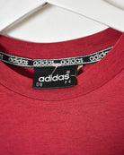Maroon Adidas T-Shirt - X-Large