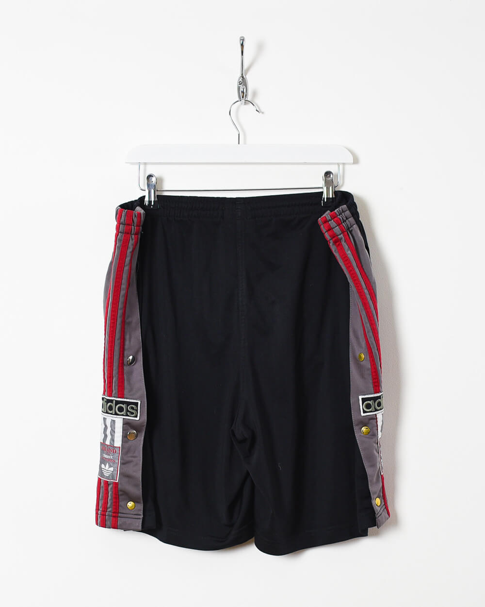 Black Adidas The Brand With Three Stripes Popper Shorts - W30