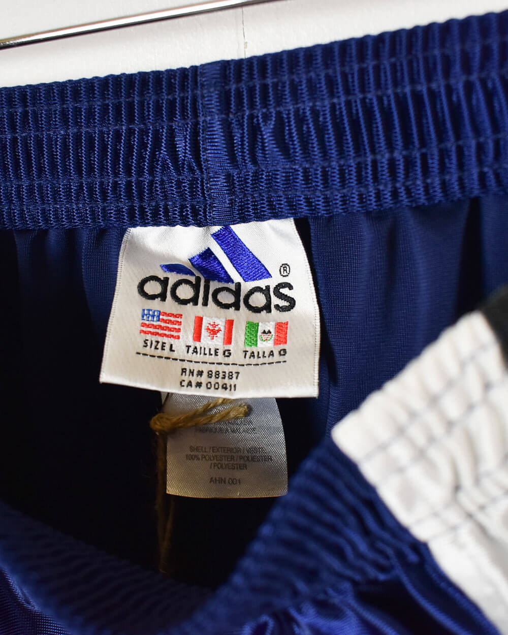 Navy Adidas Tracksuit Bottoms - W30 L32