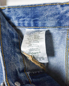 Blue Carhartt Heavyweight Double Knee Carpenter Jeans - W33