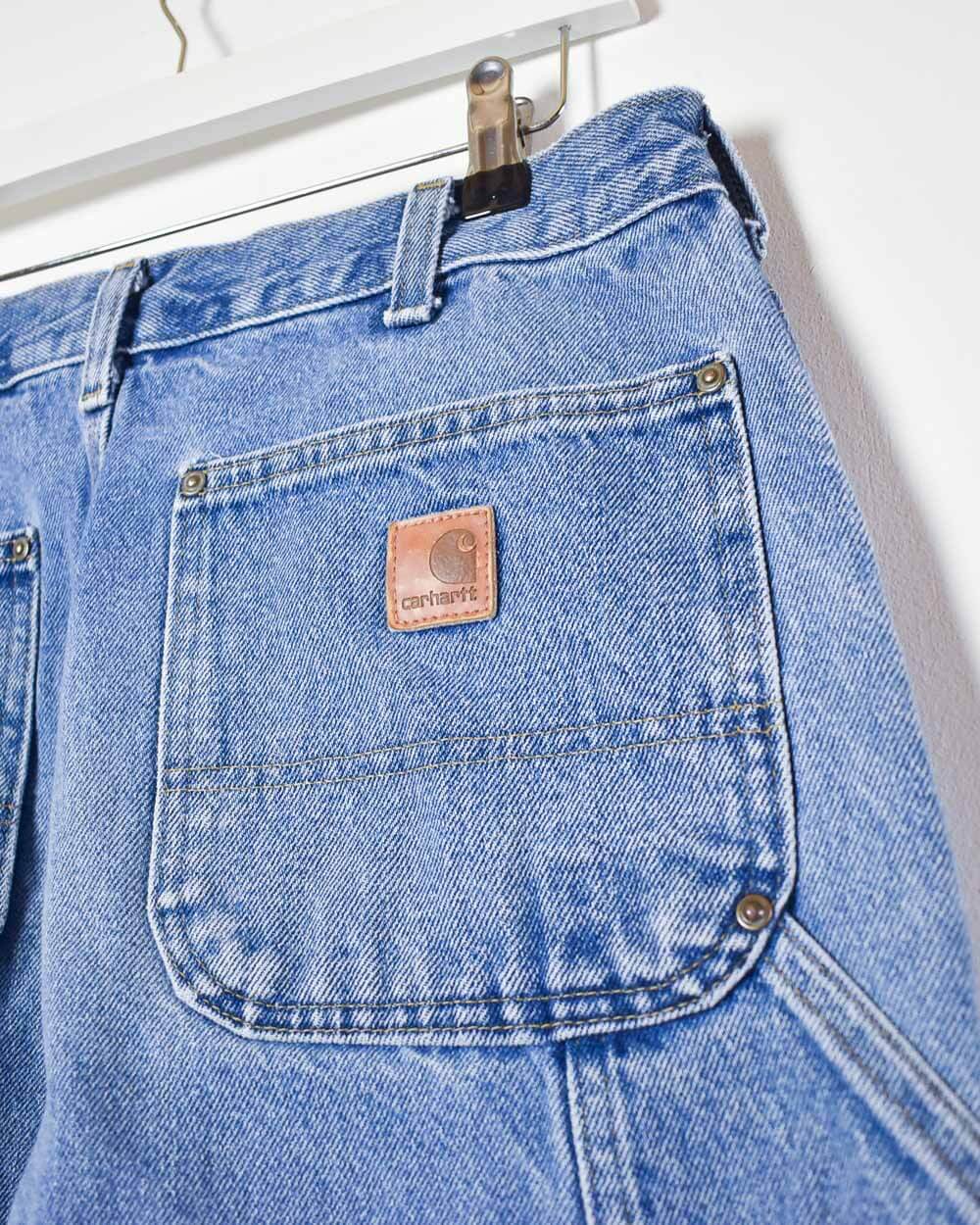 Blue Carhartt Heavyweight Double Knee Carpenter Jeans - W33