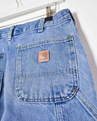 Blue Carhartt Heavyweight Double Knee Carpenter Jeans - W33