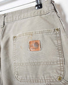 Neutral Carhartt Distressed Double Knee Carpenter Jeans - W31 L30