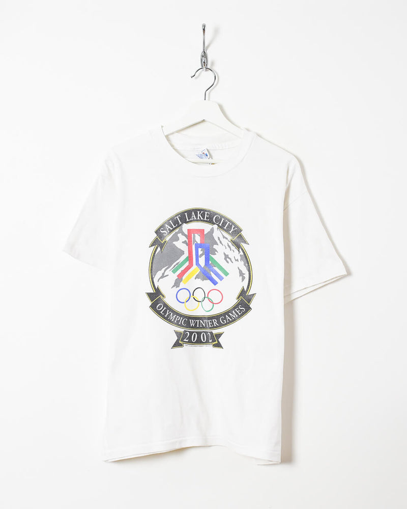 White Hanes Salt Lake City Olympic Winter Games T-Shirt - Large