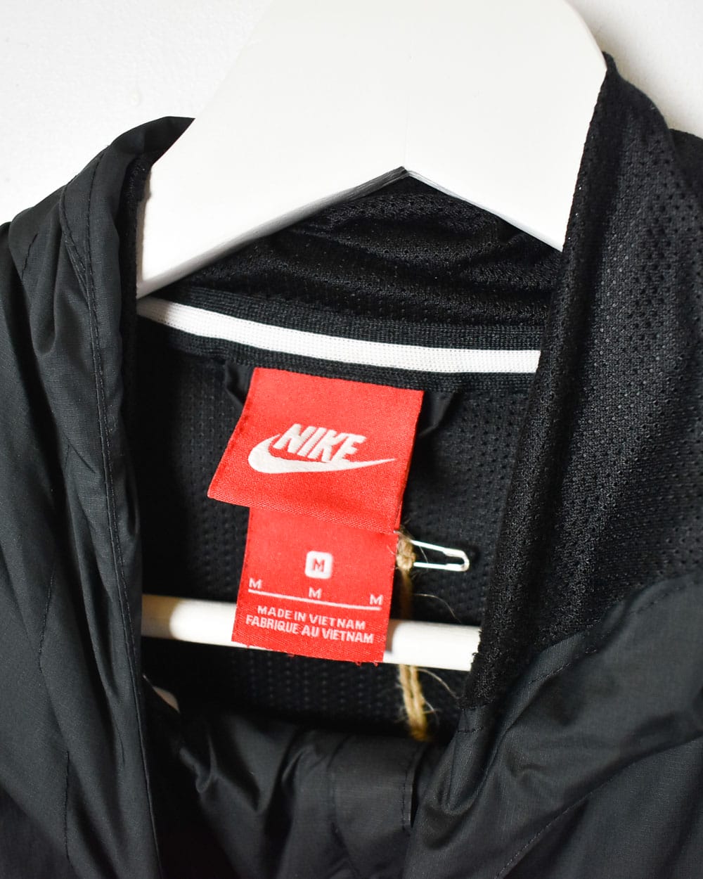 Black Nike Hooded Windbreaker Jacket - Medium