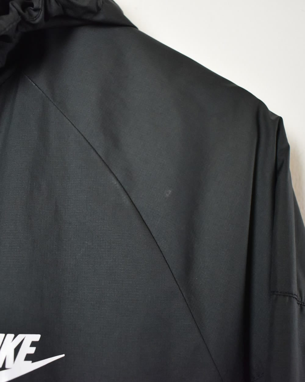 Black Nike Hooded Windbreaker Jacket - Medium